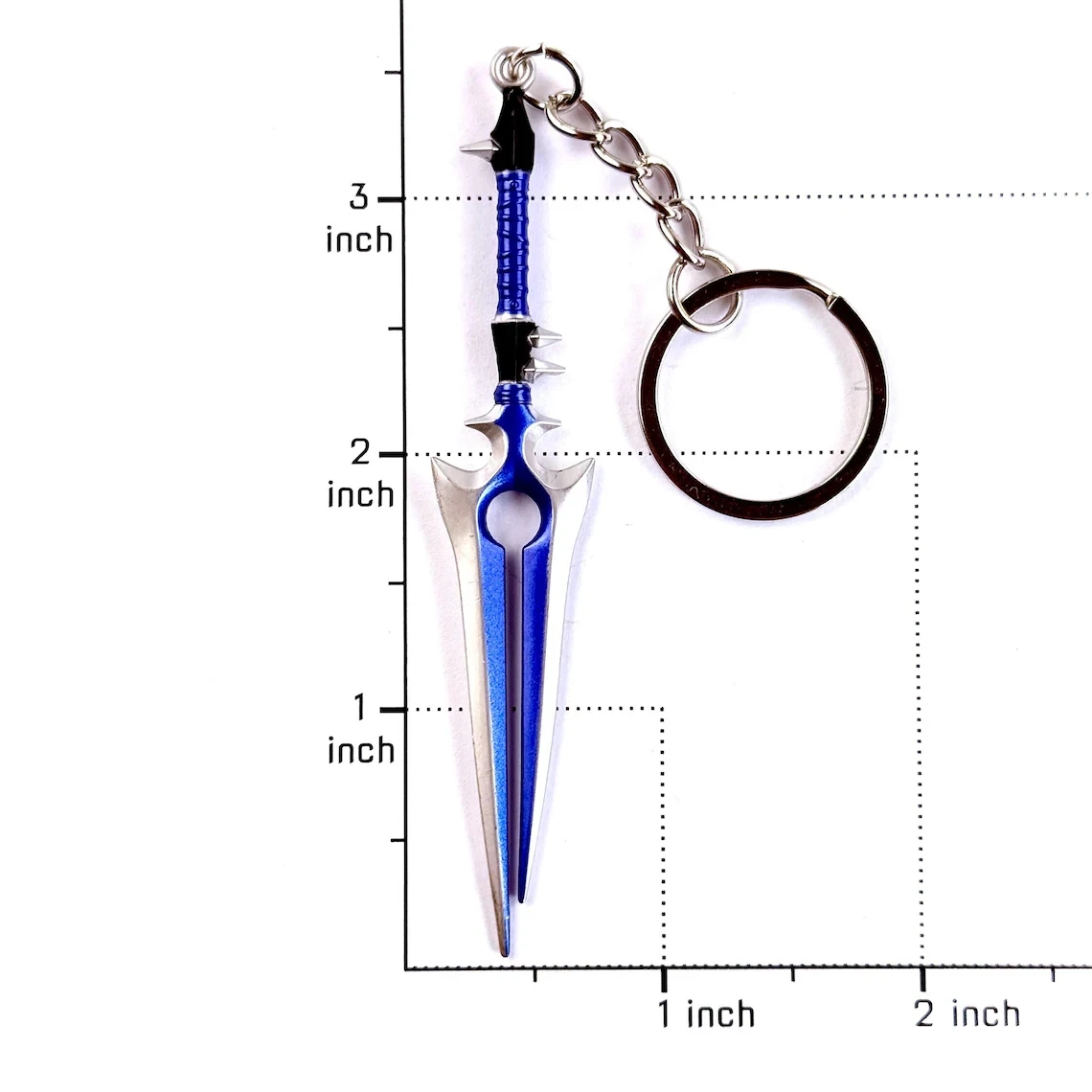 Anime Frostmourne Kuiersaila Ashbringer Xue Hou Schlüsselanhänger | Mini Metall-Schafskopf Löwenkopf Modell Schwert König Lich Llane Anhänger – Detail 4