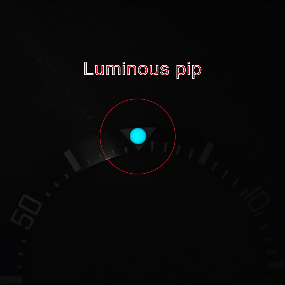 Lume PIP ที่12สำหรับฝาเซรามิกใส่ชิ้นส่วนนาฬิกาสีเขียวสีฟ้าส่องสว่างและอะไหล่ทดแทน