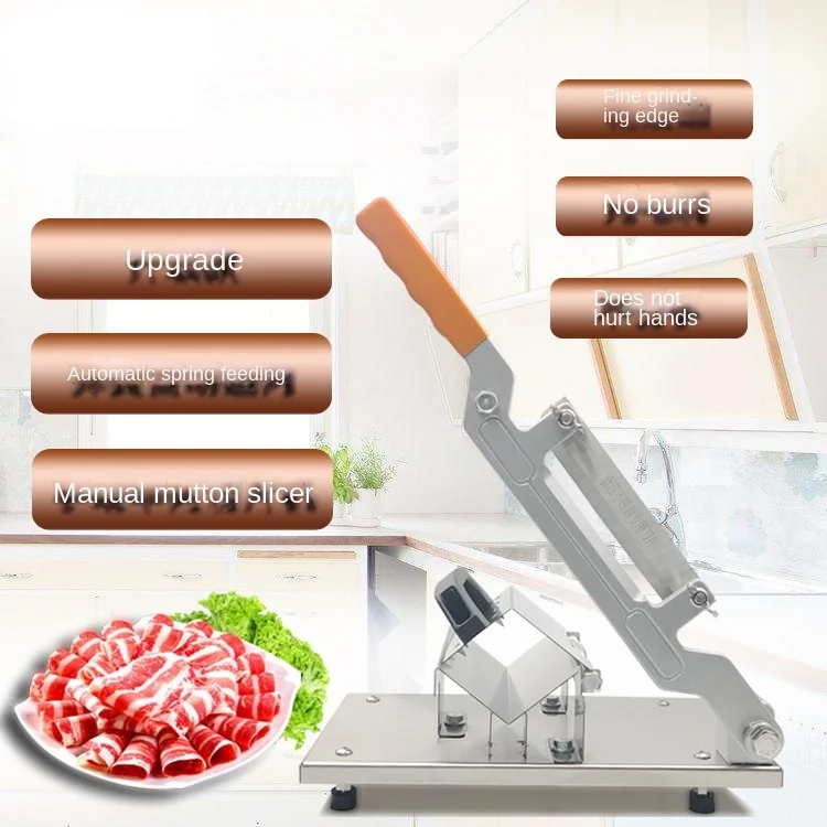 Lamb Slicer Manual Beef Cutting Machine Household Scraping Meat Slicer Pork Rolls