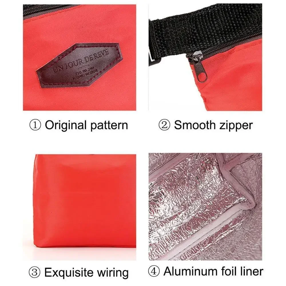 Oxford Cloth Defense Sailor Bento Insulation Bags Tin Foil Layer Cooler Portable Insulated Lunch Box Outdoor Camping Accessories