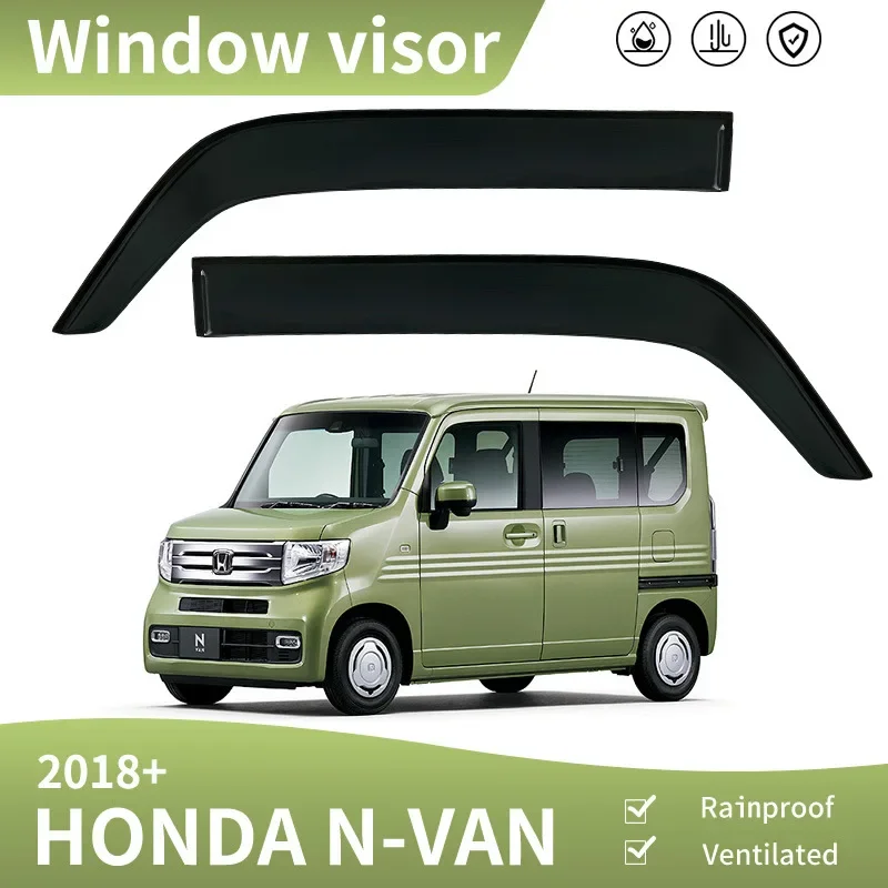 Fit For Honda N-VAN 2018+ window visor Deflectors Guard Rain Smoke Window Visor Wind Vent Awnings Shelters