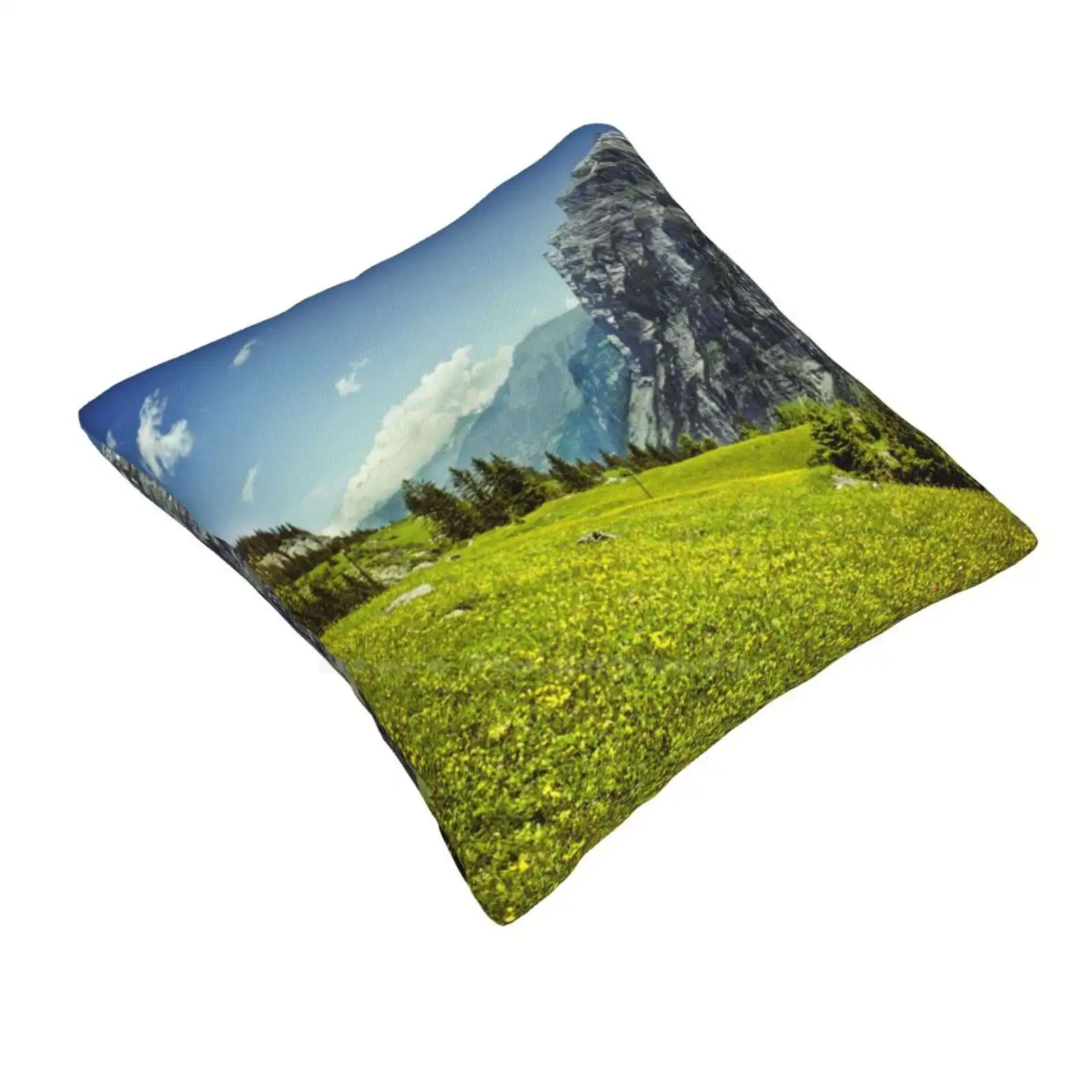 Lauterbrunnen Valley In Bloom Pillows Case Bedroom Home Decoration Alpine Beauty In Nature Central Europe Color Image European