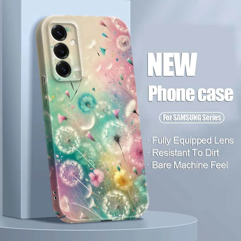 

Colorful Moon Dandelion Art For Samsung A73 A57 A56 A55 A53 A51 A37 A36 A35 A26 A21s A16 A15 A07 5G Feilin Shell Phone Case