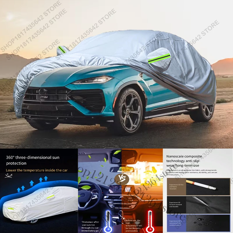 Full Car Cover Compatible with Lamborghini Urus 2018-2025 All-Weather Sun Rain UV Dust Proof Rain Outdoor Indoor Protect