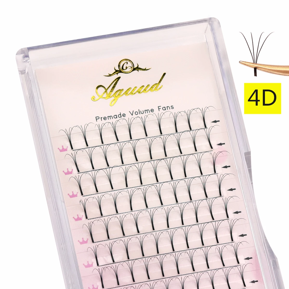 Schwarz 3d/4d/5d/6d vorgefertigte Volumen ventilatoren hand gefertigte flauschige individuelle Promaden fächer Wimpern langer Stiel russische Volumen Wimpern verlängerung – Detail 8