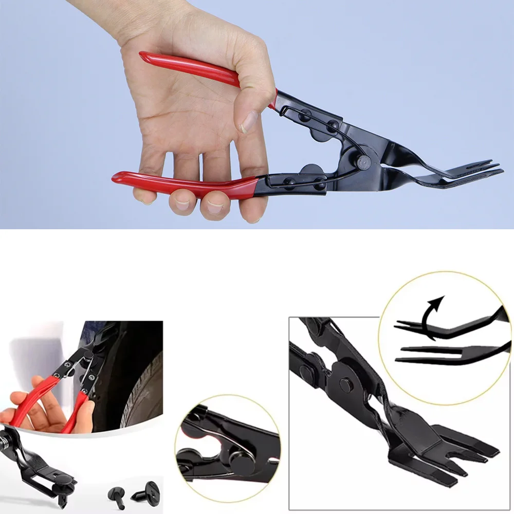 Car Clip Removal Pliers Tools Auto Body Panel Door Fastener Push Pin Trim Removal Tool Kit Automotive Pry Tool Repair Set