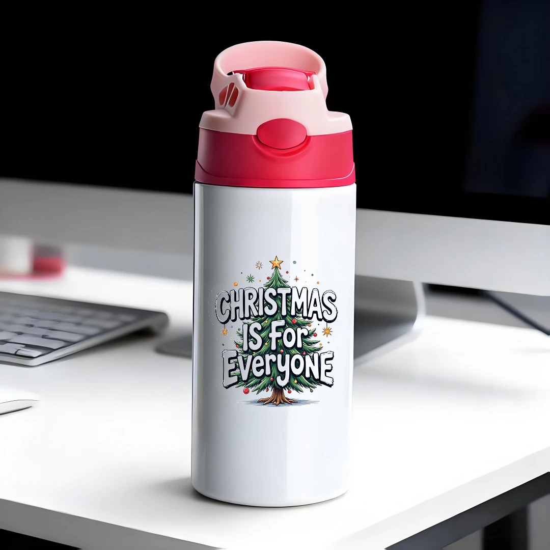 

304 stainless steel thermal cup cartoon Christmas tree straw cup kids thermal water bottle birthday gift musthave heartwarming