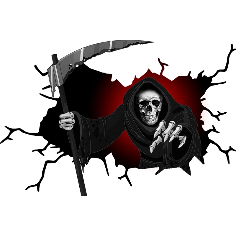 Small Town Happy Halloween Wall Floor Sticker Horror Wall Stickers Silent Skull Sticker Car Window Home Decoration Decal Decor