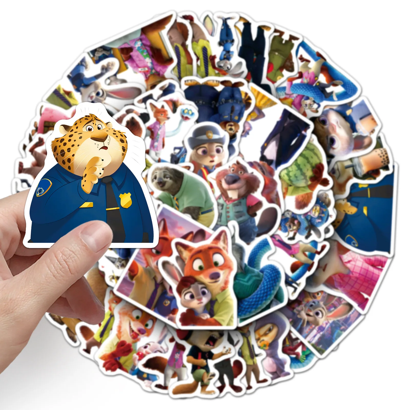 10/50PCS Nuovo Zootopia 2 Disney Movie Graffiti Adesivi Judy Hopps Nick Wilde Cartoon Decalcomania FAI DA TE Bagagli Telefono Chitarra Giocattoli Per Bambini