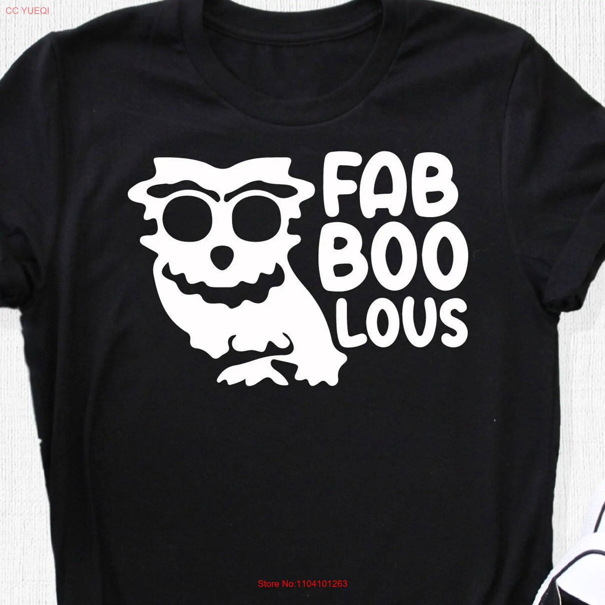 Fab Boo Lous T Shirt Cute Halloween Funny Costume Party Fall long or short sleeves