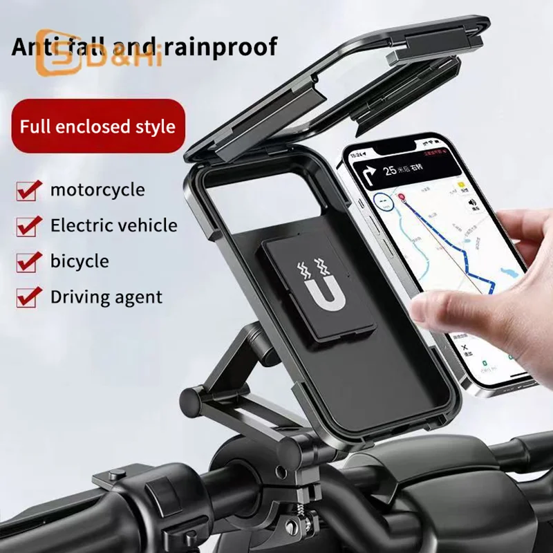 Waterproof Motorcycle Bike Mobile Phone Holder Support Universal Bicycle 360° Swivel Adjustable GPS Motorcycle Cellphone Holder