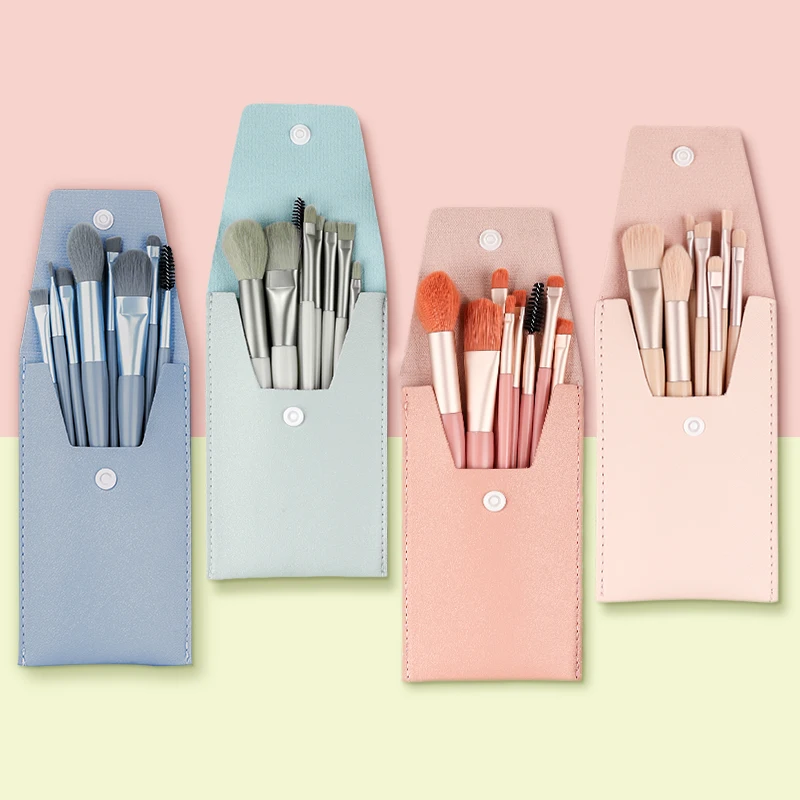 

8PCS Makeup Brushes Set for Cosmetic Concealer eyelashes Blush Loose Powder Eyeshadow Women Soft fluffy Blending Beauty Tools