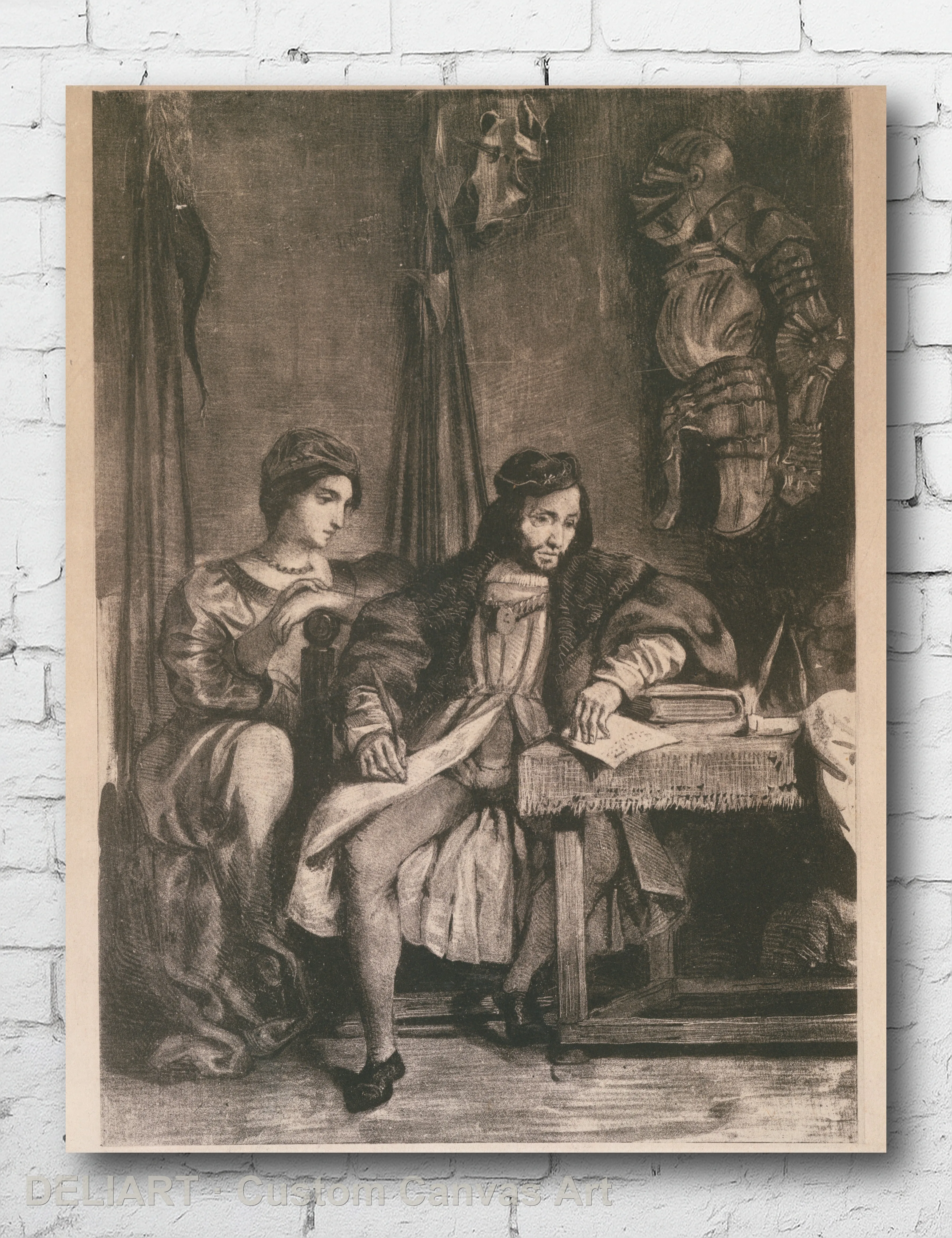 Romantic Orientalist Art by Eugène Delacroix- Vintage Travel Canvas Wall Art Poster Print Vintage