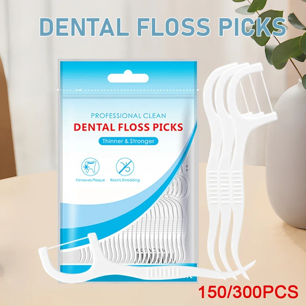 300PCS Dental Floss Dental Floss Picks Clean Between Teeth Interdental Brush Toothpick Floss Picks Oral Hygiene health