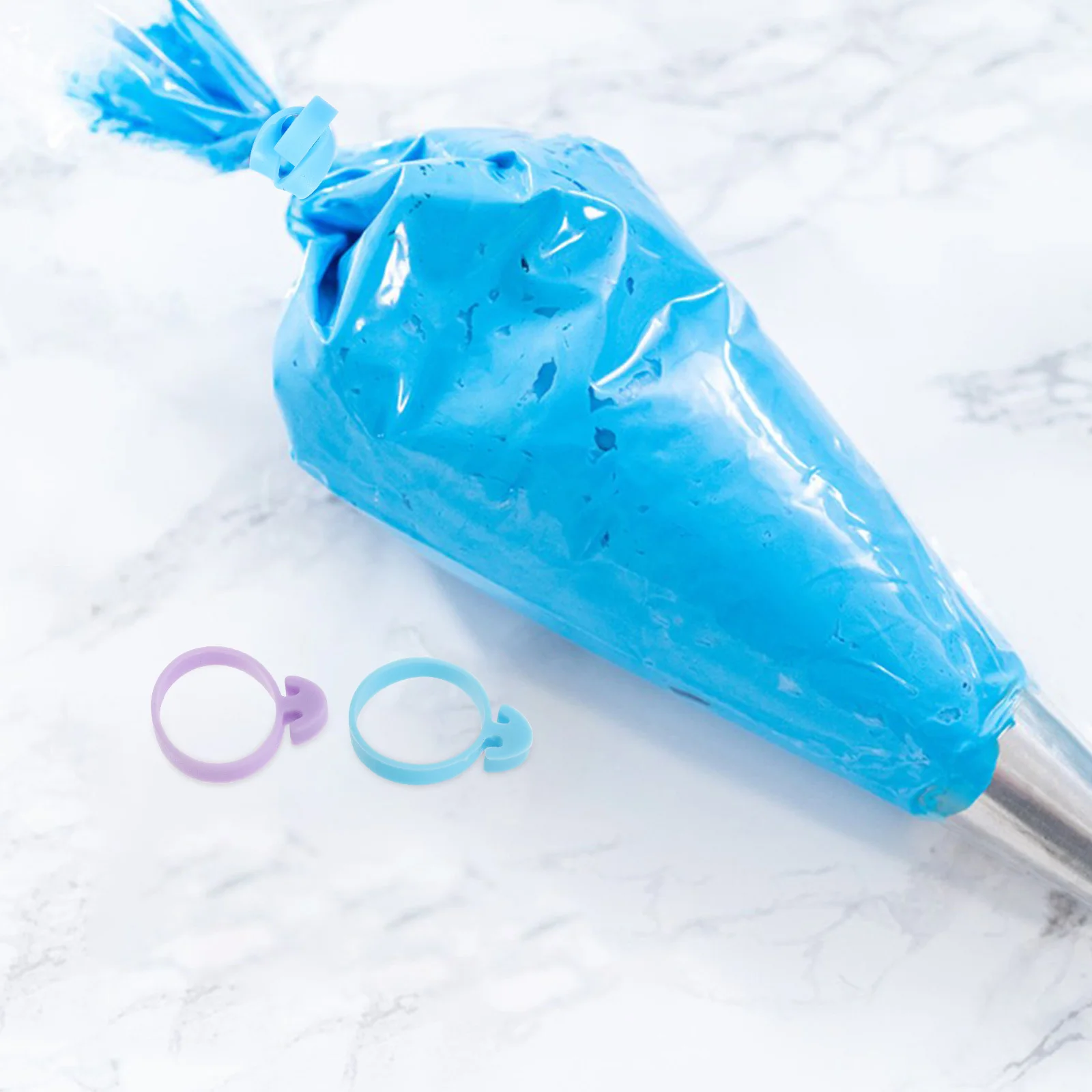 

40Pcs Pastry Bag Silicone Clips Reusable Adjustable Piping Bag Holder Ties for Cake Cookie Cupcake Decoration Baking Tools