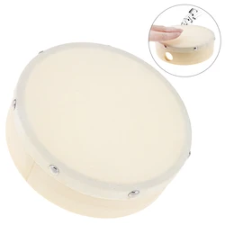 6 Inch Musical Tambourine Drum Round Percussion Sheepskin Drums for Children