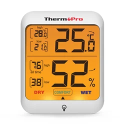 Thermopro TP53 Indoor Digital Thermometers Hygrometer Humidity Weather Station For Home Room Thermometer with Touch Back light