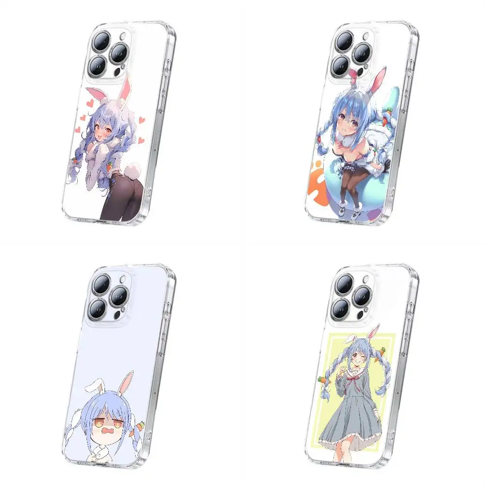 

U-Usada Cute Girl Pekora Phone Case For iPhone 17,16,15,14,13,12,11 Plus,Pro,Max,Plus,E,SE4,Mini Transparent Cover