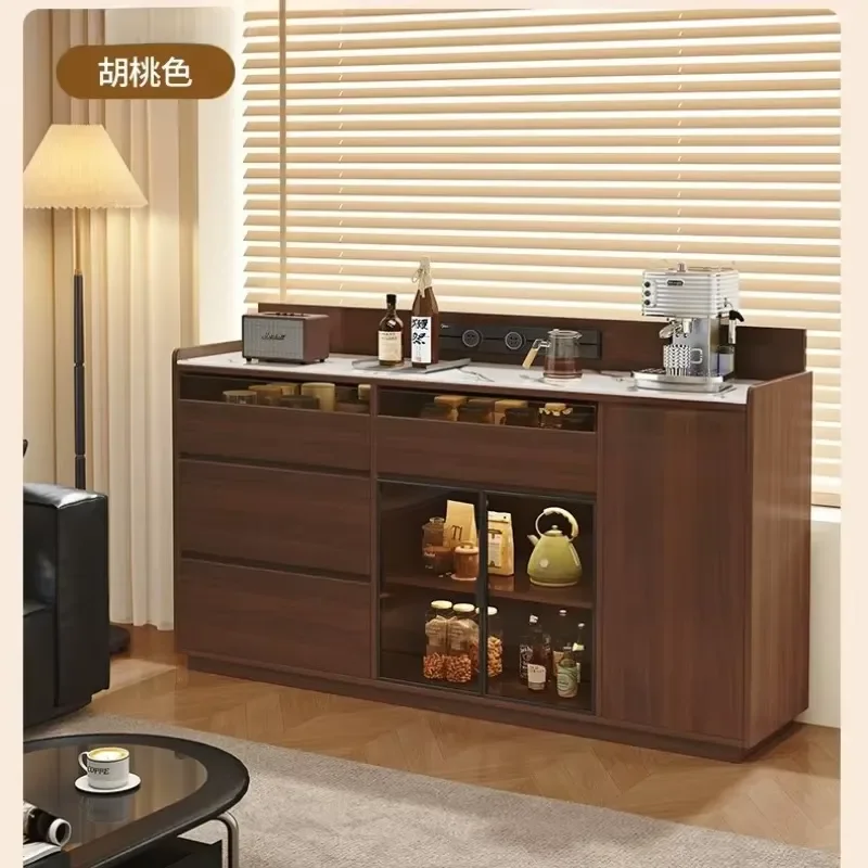 Rock Slab Dining Side Cabinet Integrated Locker Multi Functional Tea Cabinet Living Room Storage Tea Bar Machine Cabinet