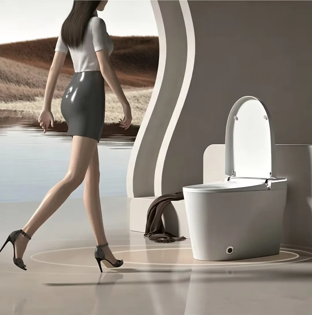 Modern High End Water Saving Quiet Flush Anti Odor Ambient Light Full Bidet Functions Smart Toilet for Home Bathroom Use