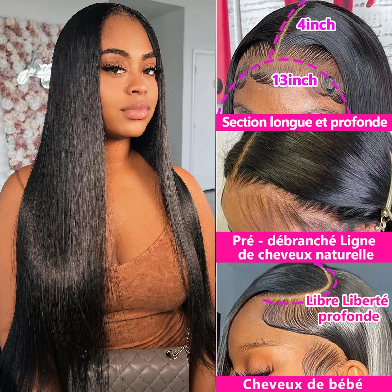 5x5 6x4 Ready to Wear Wig 13x4 13x6 HD Lace Frontal Human Hair Wigs For Women Brazilian Bone Straight Pre Plucked MOBOK 30 32 In