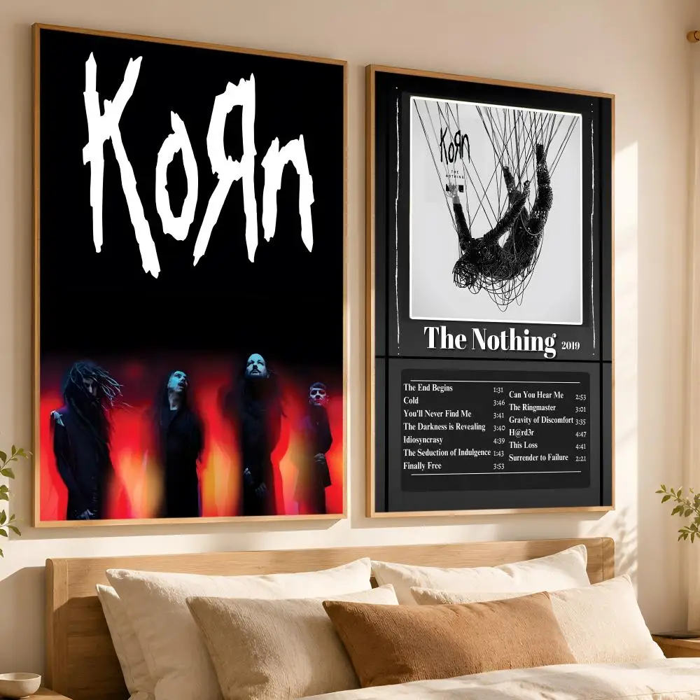 K-Korn Rock Band Poster Matte Self-Adhesive Wall Art Print Living Room Bedroom Home Wall Decor