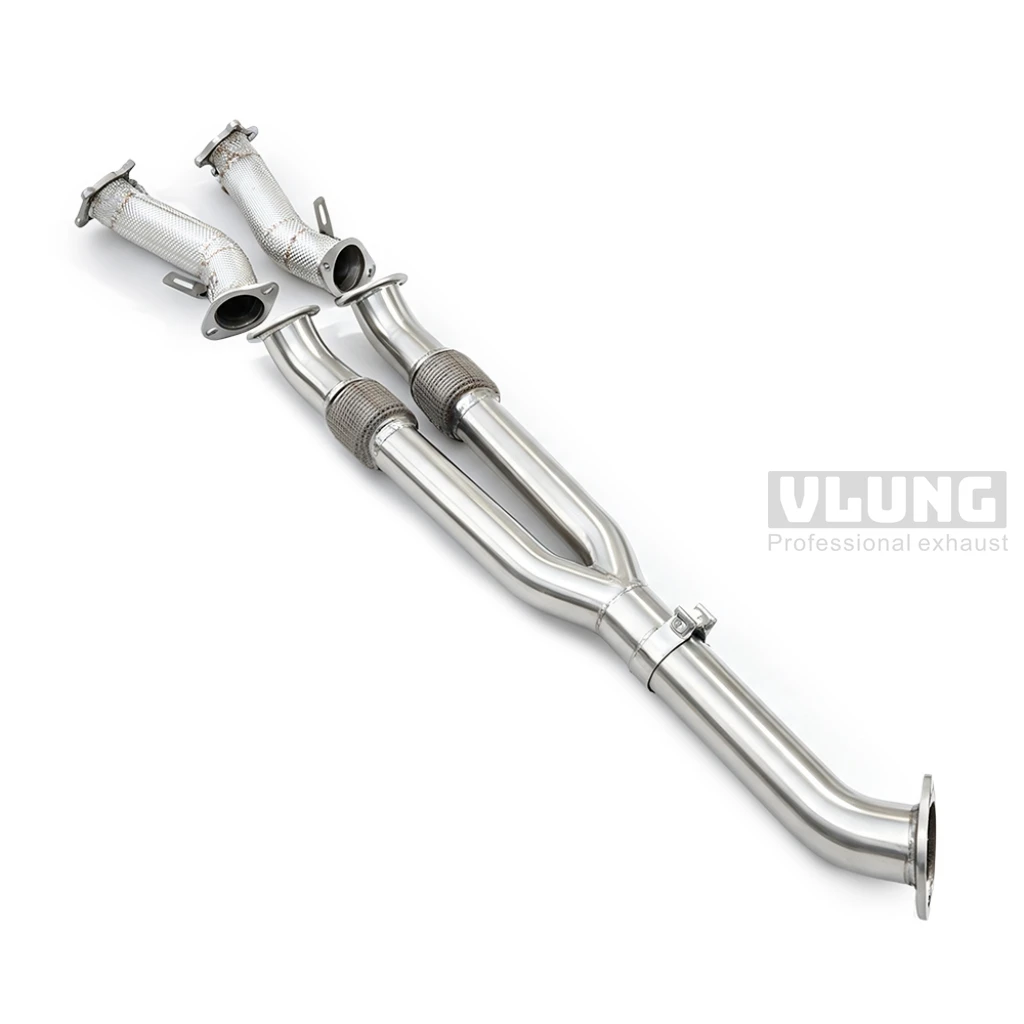 High Performance Y‑Shape Insulated Exhaust Header Downpipe Stainless Steel For Nissan GT‑R R35 3.8T Racing Exhaust