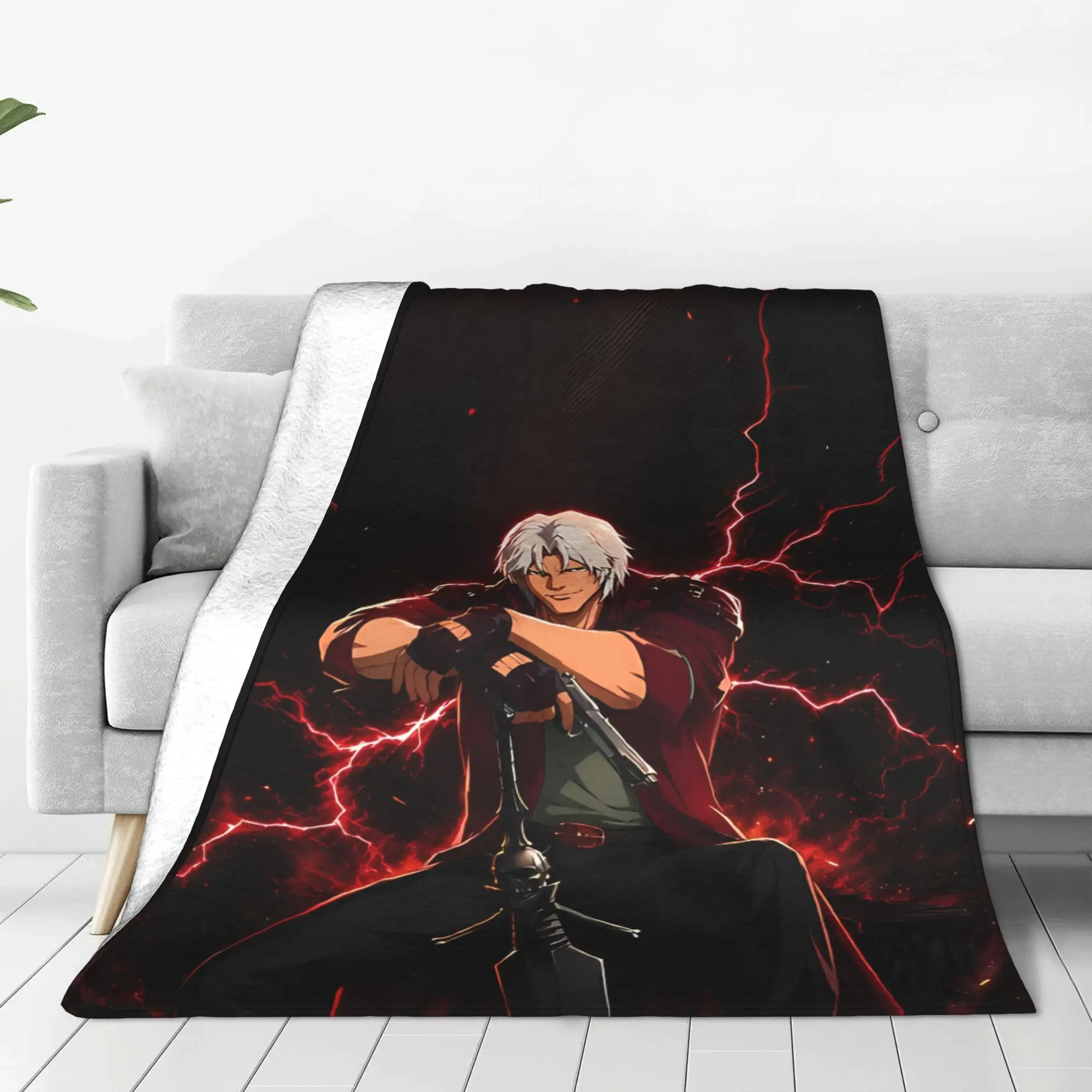 1PC Fantasy Character D-Devil May Cry Home Room Decorations Winter Blankets For Adults Bedding Home Interior Sofa Knee