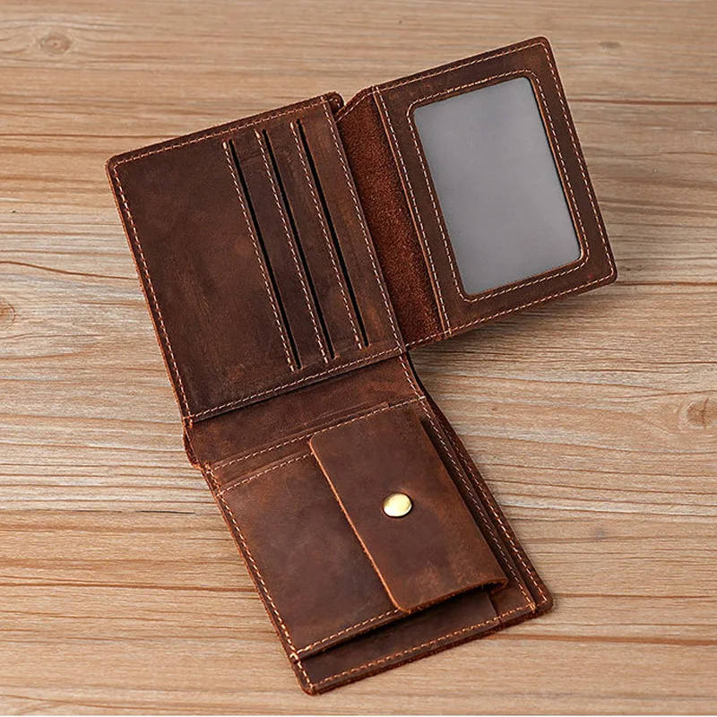 

Мужской кошелек из 100% натуральной кожи с карманом для монет 9,2*11,3 см