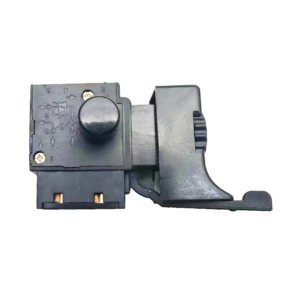 FA2-4/1BEK Black 6A 250V Electric Drill Speed Control Trigger Button Switch Trigger Switch With Small Light For Power Tools