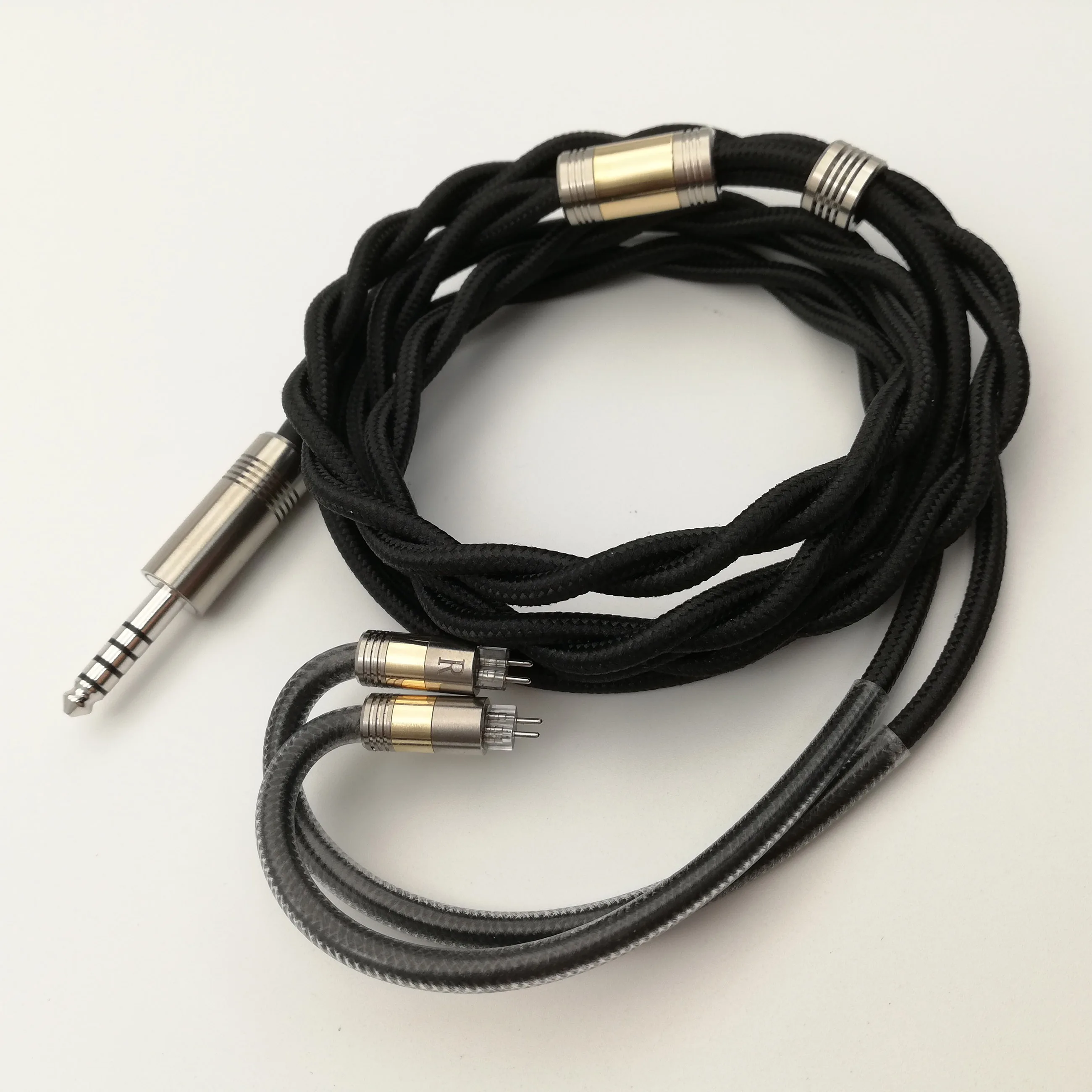 Hichlass-Mifiman/fiio/iemケーブル用の金メッキ銀メッキグラフェンダーケーブル,2ピン,0.78またはmmcxケーブル