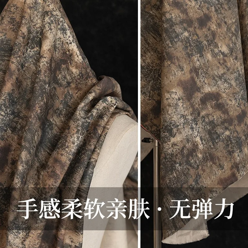 

style all-cotton printed fabric wide and straight coat pants designer