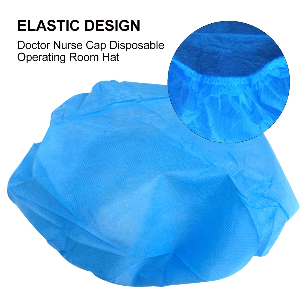 100 個ドクターナース使い捨て手術室帽子ワークショップ実用的な男性女性不織布通気性ワークキャップ