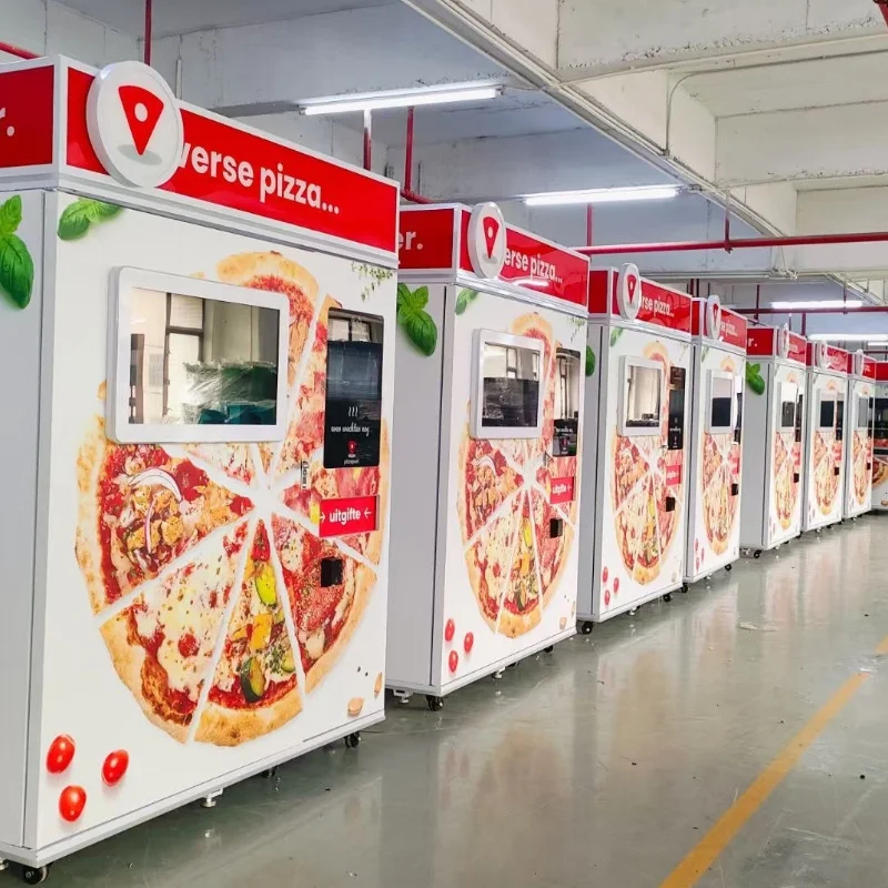 24 Hours Self Service Smart Pizza Vending Machine with SDK 69 PCS Capacity Multiple Payment Options High Quality