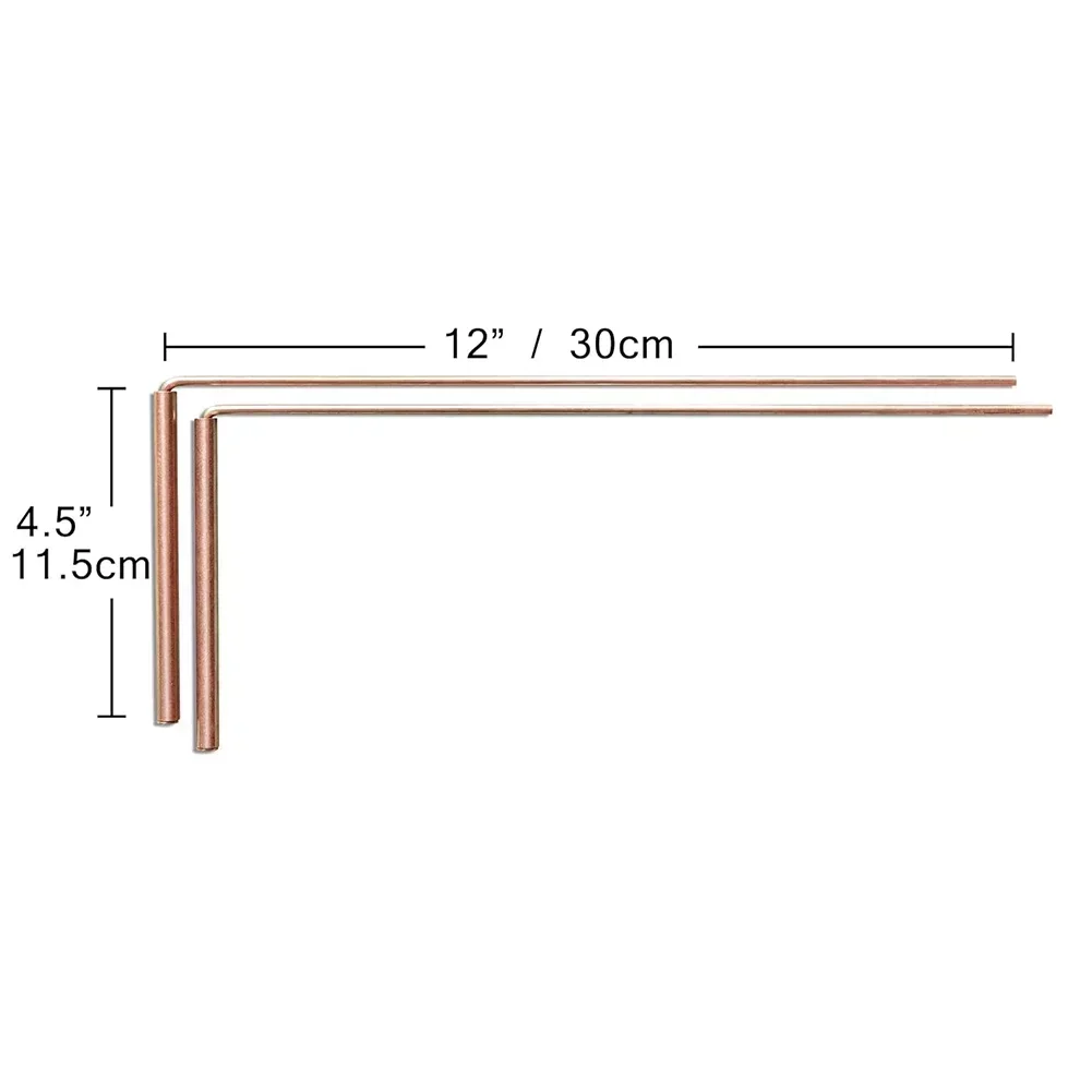 Kit asta da rabdomanzia in rame al 99,9% Set di cuscinetti per piastra a pendolo psichico e divinante per trovare fonti d'acqua, minerali, articoli perdute, terapia energetica