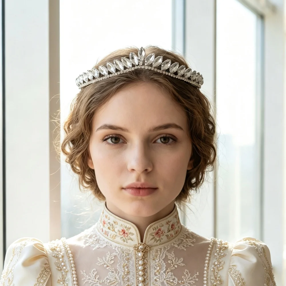 Minimalist Crystal Wedding Hair Tiaras For Bridal Women Headband For Bride Hairstyle Wedding Prom Headband Hair Accessories