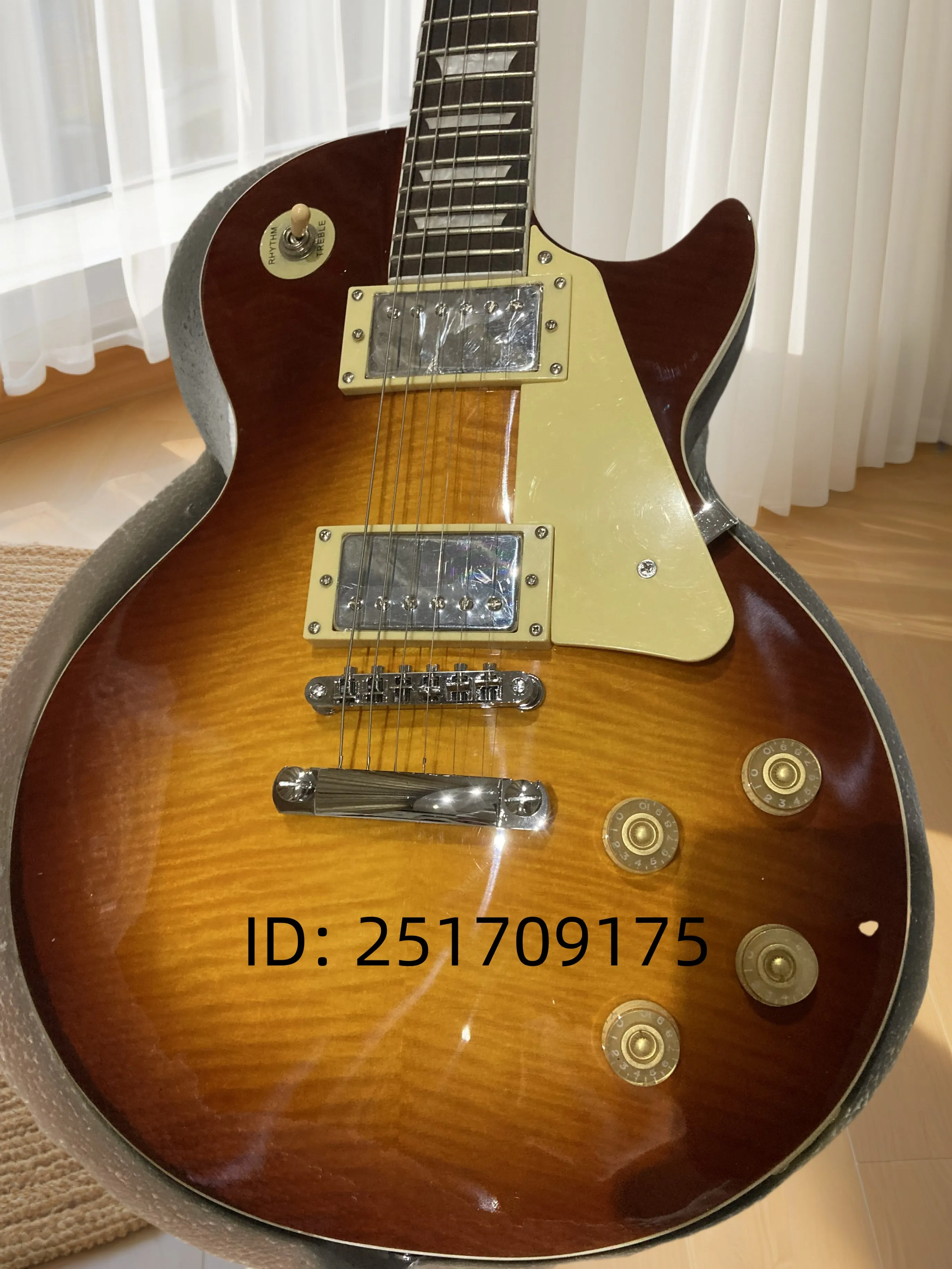 En stock LP P.aul Guitarra eléctrica Flame Maple Top G L.es Estándar fabricado en china