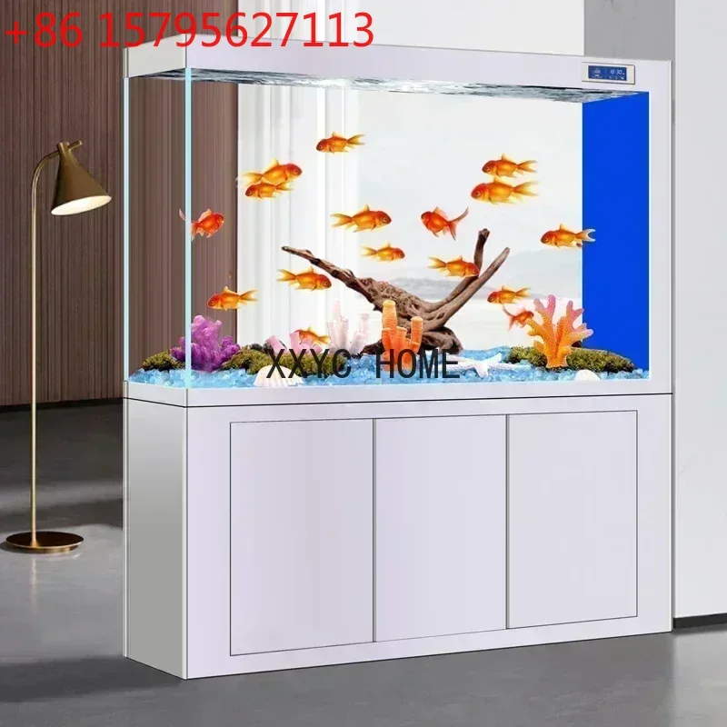 

Аквариум-ширма Jinjing Super White Glass для гостиной, большой, с возможностью смены воды, для разведения арованов