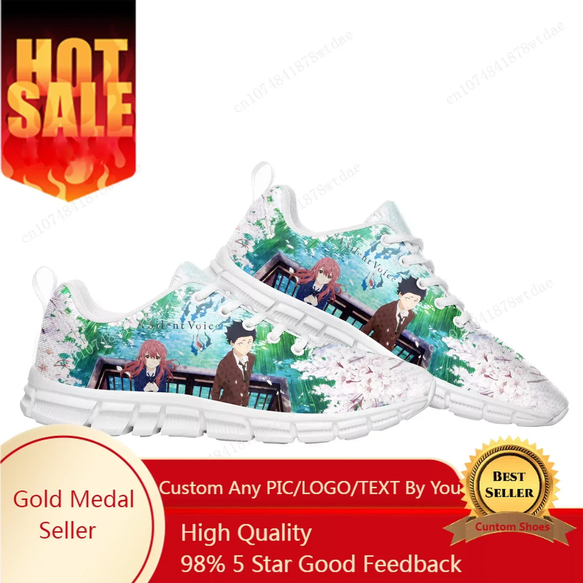 A Silent Voice Sports Shoes Mens Womens Comfortable Sneakers High Quality Japanese Manga Comics Sneaker Custom Shoe