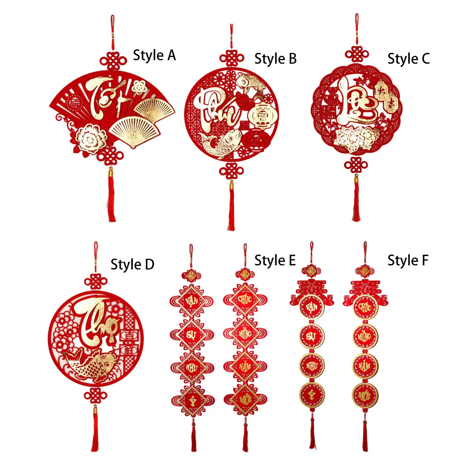 Spring Festival Door Sign Blessing Characters Chinese New Year Hanging