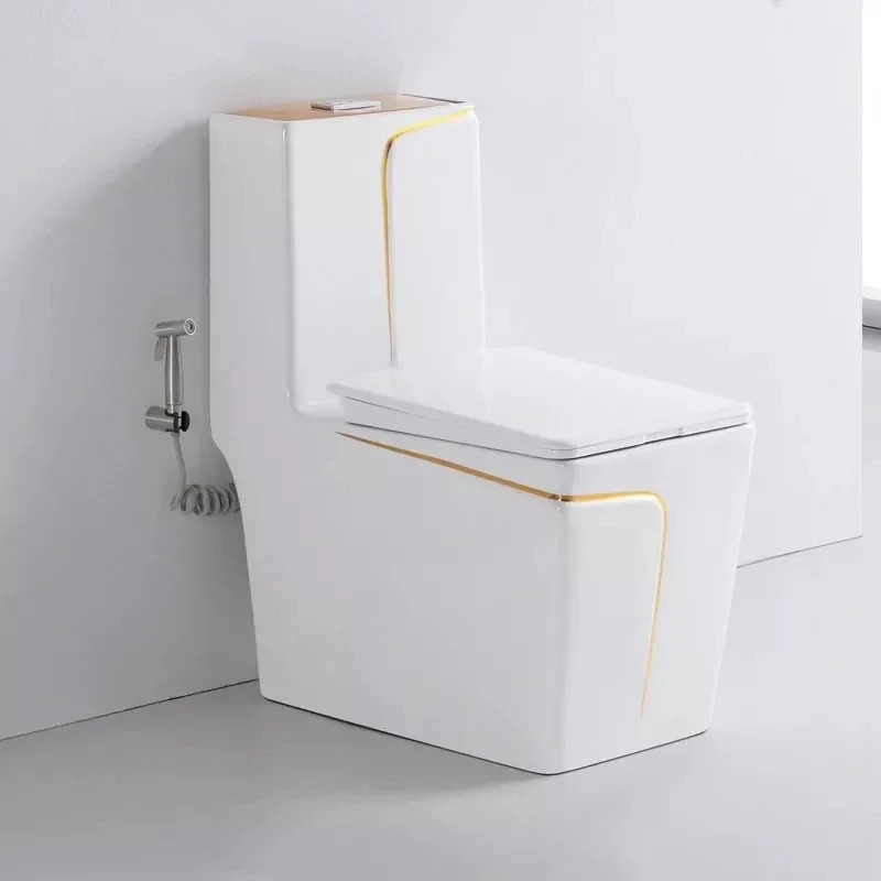 Modern bathroom grey square sanitary ware suite wc one piece ceramic commode basin toilet bowl toilet set with pedestal sink