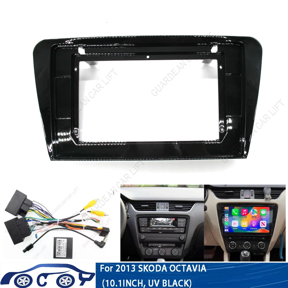 

10,1-дюймовый автомобильный радиоприемник для Skoda Octavia A7 3 2014-2018 Android, стерео рамка, плеер, 2 Din, отделка панели головного устройства с кабелем