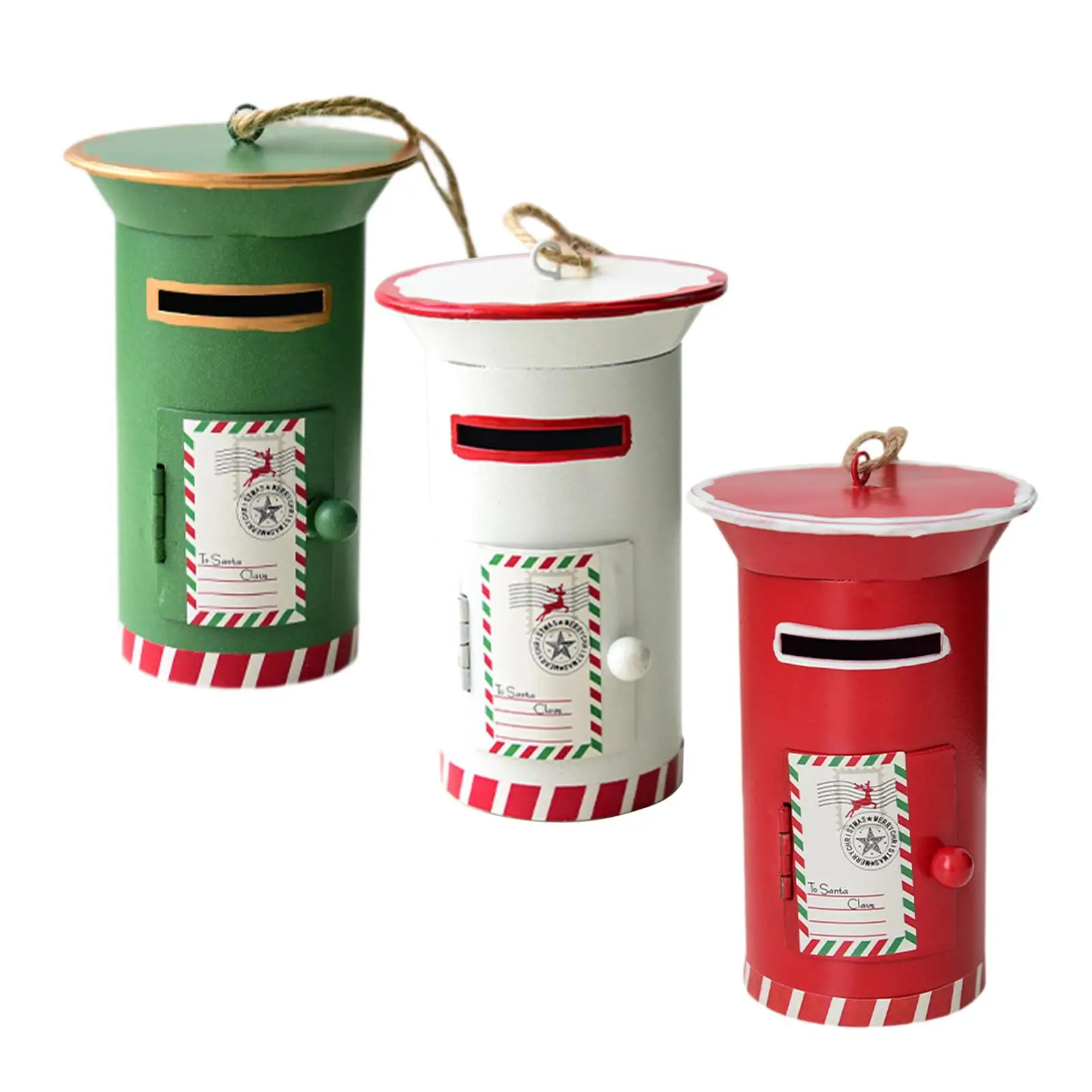 

Santa Mailbox Christmas Tree Ornament Charm Pendant Christmas Hanging Decoration for Restaurant Celebration Hotel Yard Holiday