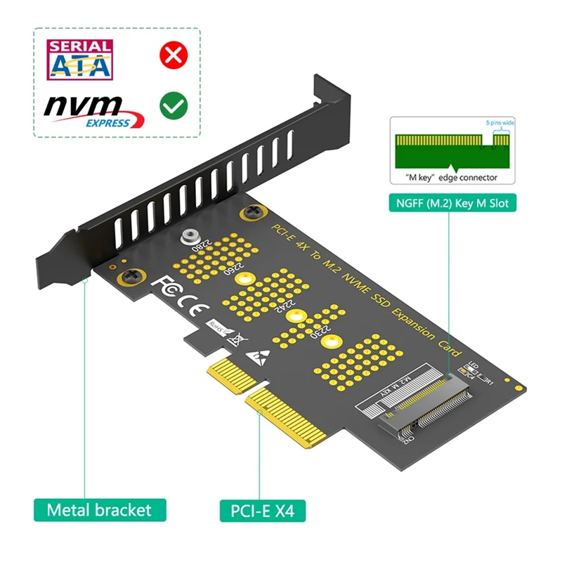 

L53A-M.2 NGFF Nvme SSD-адаптер PCI-E 3.0 4X Карта расширения PCIE 4X к M.2 Nvme SSD