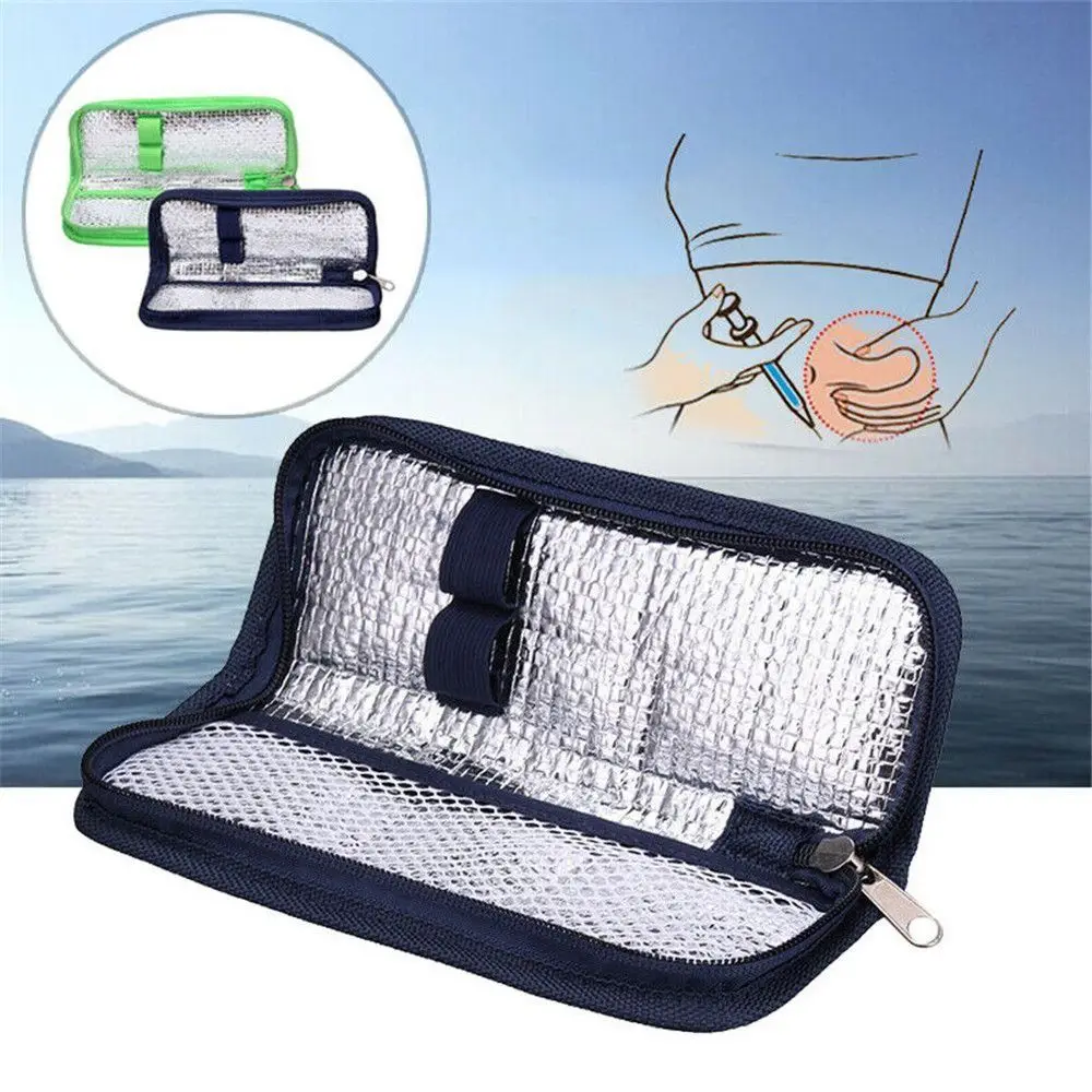 1 pc Portable Diabetic Insulin Cooler Bag Protector Pill Refrigerated Ice Box Medical Ice Pack Insulation Organizer Travel Case