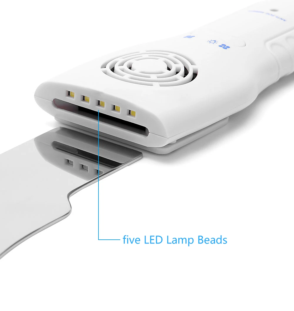 USB充電付きステンレス鋼歯科用反射板,歯科矯正ガラス,写真撮影,防曇画像,光付き口腔鏡