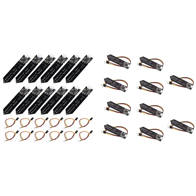 وحدة استشعار رطوبة التربة بالسعة الكاملة 3.3-5.5 فولت 3-Pin ث/سلك الجاذبية مقاومة للتآكل لسقي الحديقة DIY بها بنفسك