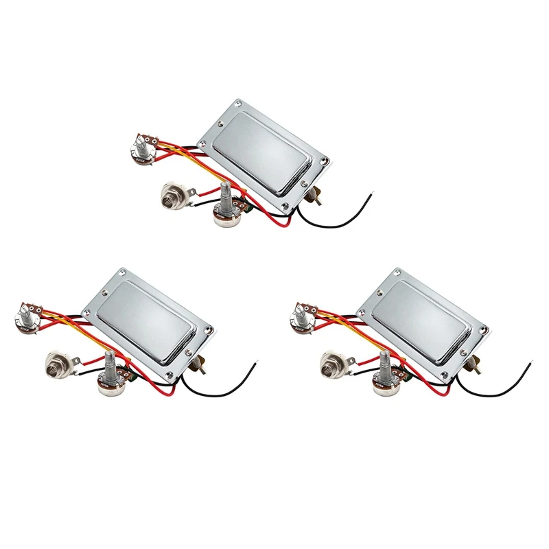 

3X электрогитара с предварительной проводкой, двойная катушка, хамбакер, комплект жгутов проводов для гитары с потенциометром громкости 500 К, тональные горшки