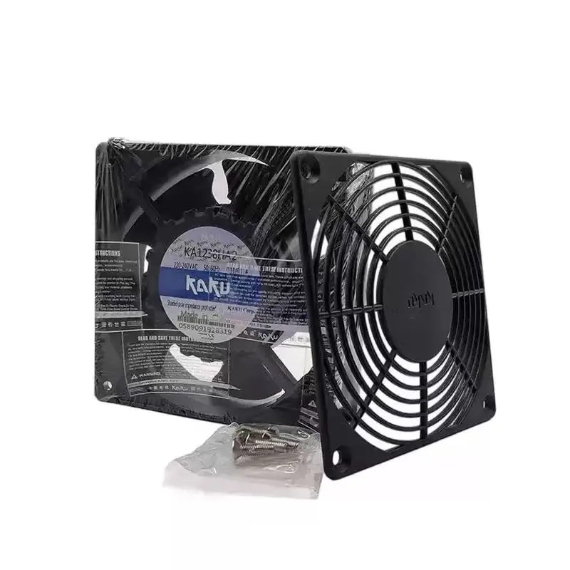 SLIDER KA1238HA2 AC 220V 240V 12038 Cooling Fan Kit with Grill, 120x120x38mm Industrial Cabinet Exhaust Axial Fan Set