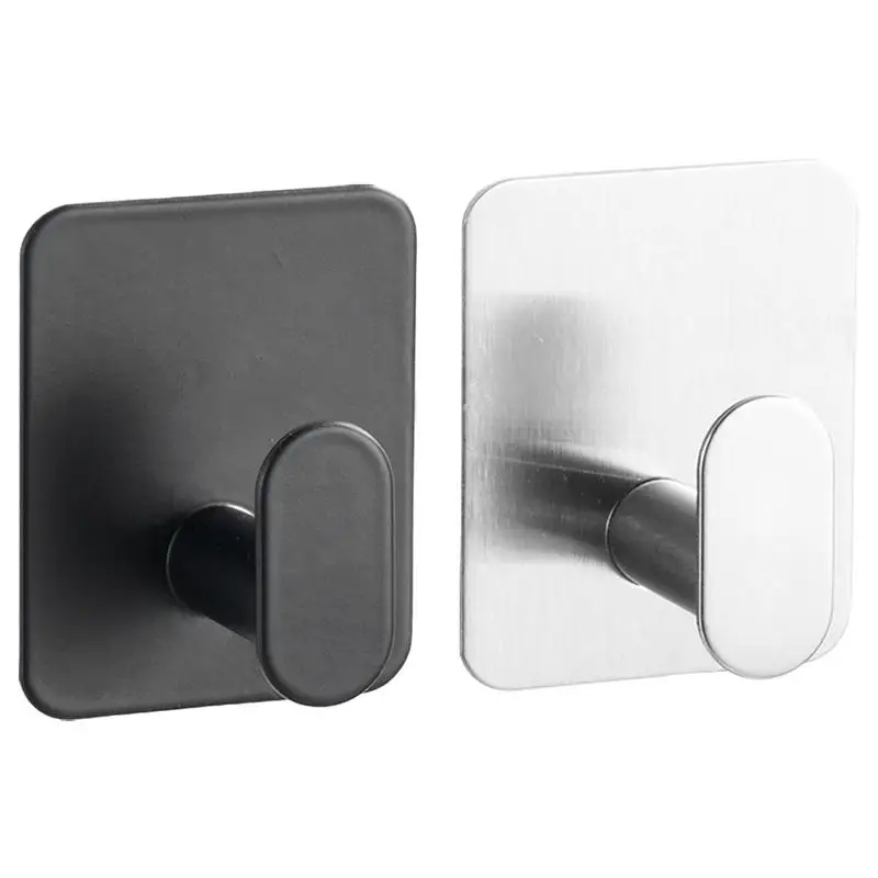 Self-adhesive Bathroom Hook Towels Heavy Duty Wall Hooks For Wall Glue Waterproof Adhesive Hanger Robe Shower Accessories